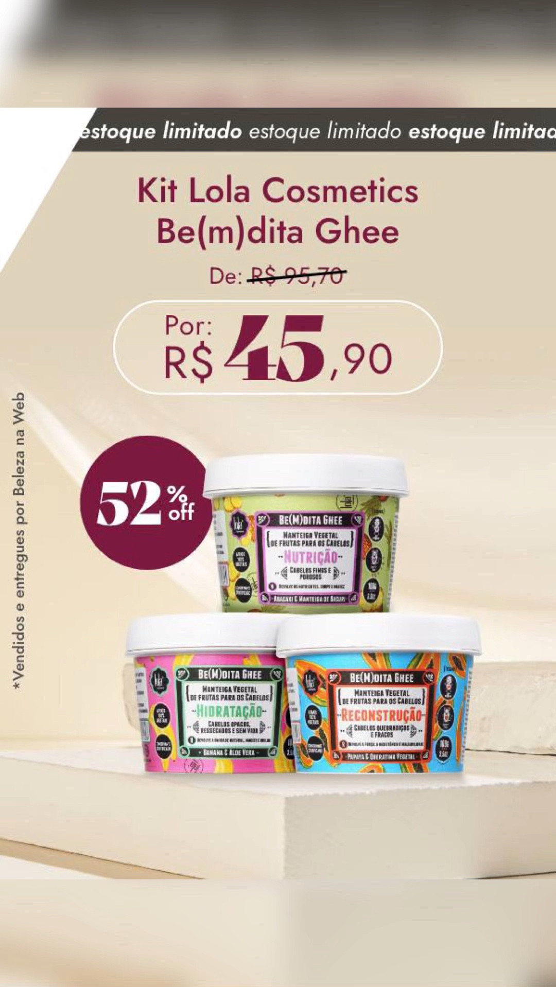 PARA AS MAMÃES QUE AMAM OFERTAS DE BELEZA ❤️

Kit Lola Cosmetics Cronograma Capilar Be(M)dita Ghee (3 Produtos)

#MesDasMaesLTK

#LTKbeauty #LTKstyletip #LTKbrasil