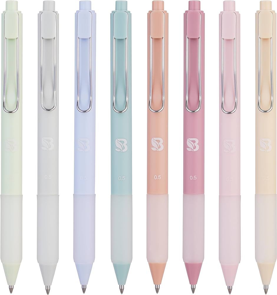 BLIEVE - Pastel Colored Gel Pens With Cool Matte Finish, Aesthetic and Cute Pens With Smooth Writ... | Amazon (US)