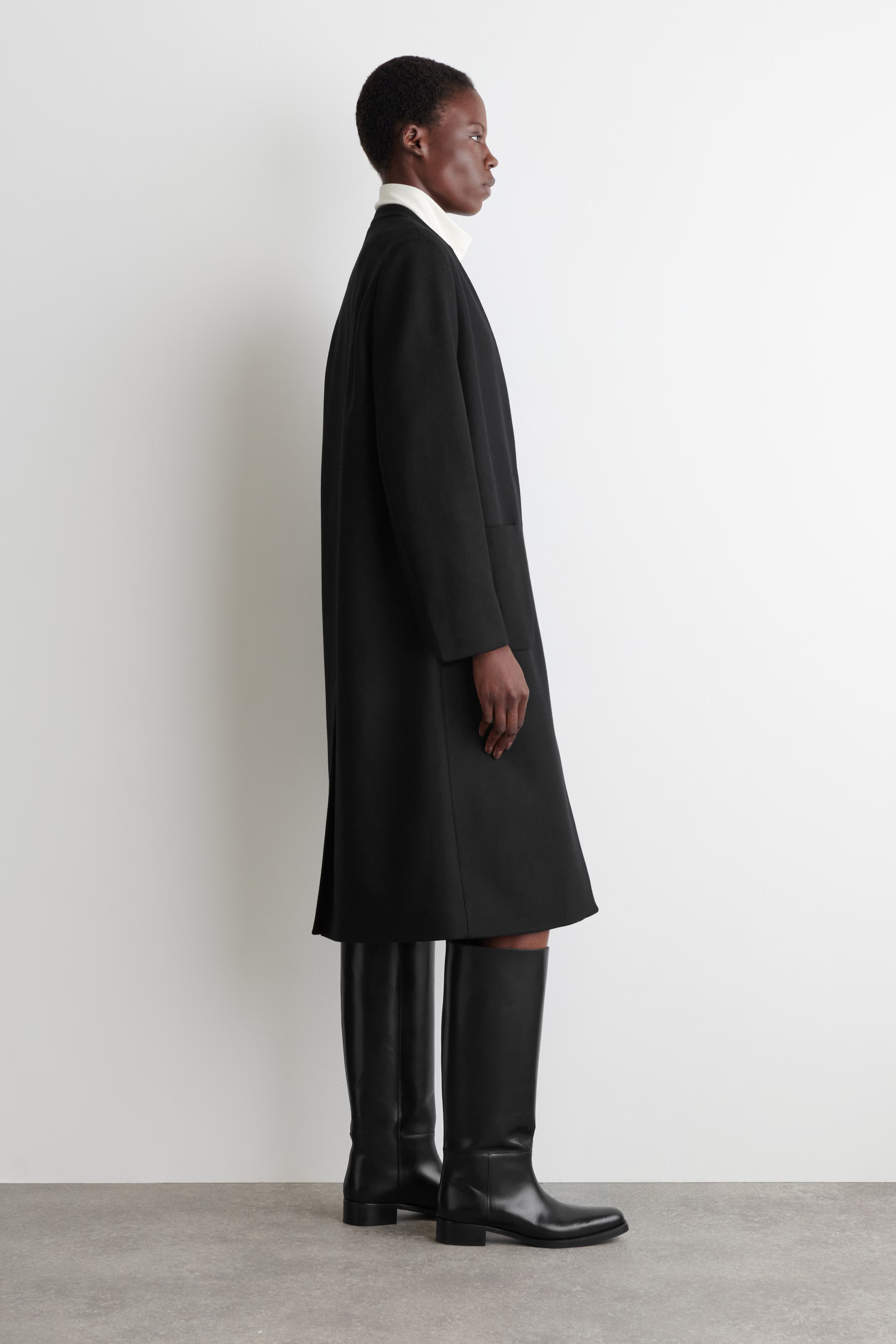 LEATHER KNEE-HIGH BOOTS - BLACK | COS GB | COS UK