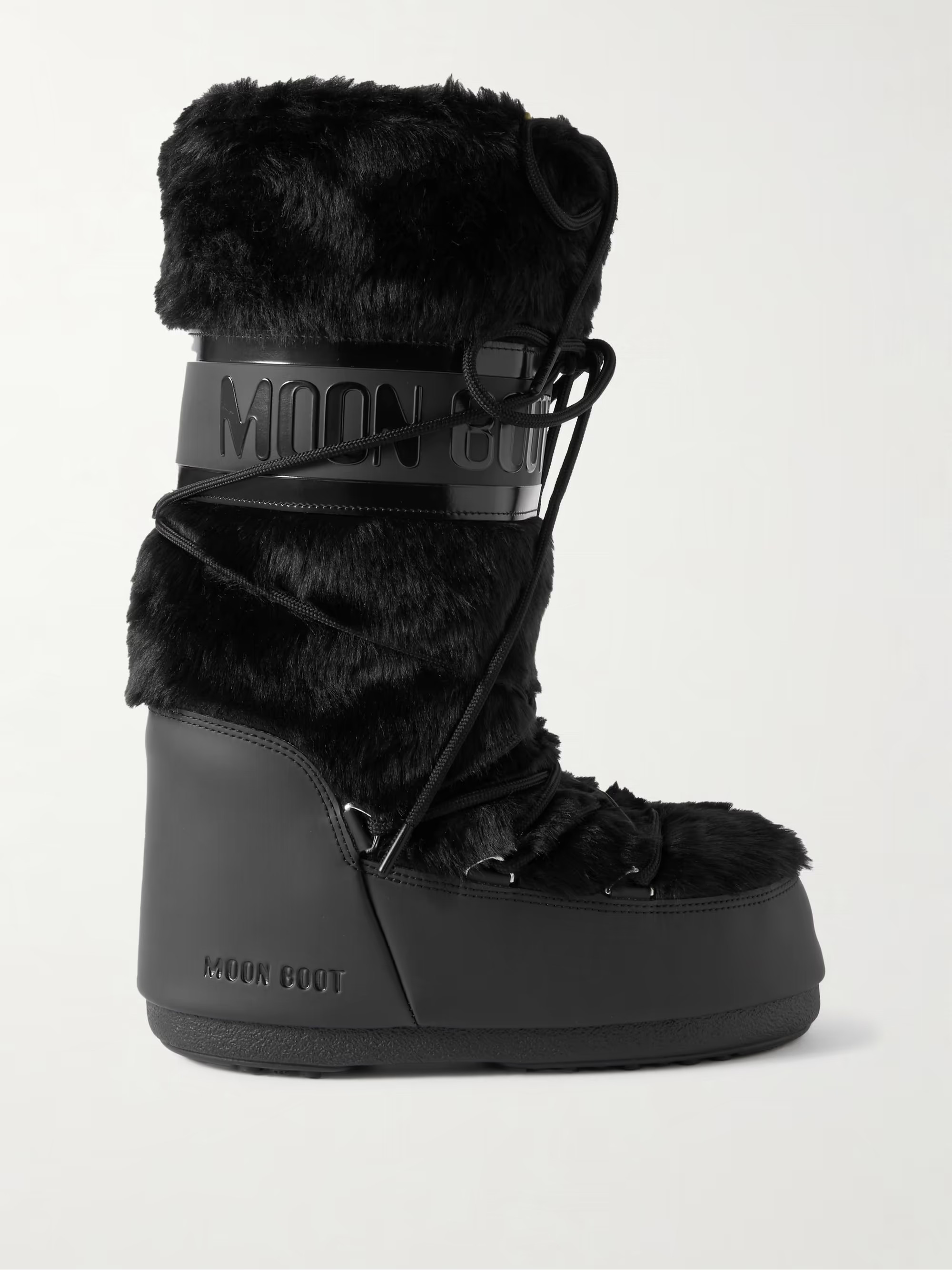 Icon faux fur and faux leather snow boots | NET-A-PORTER (US)