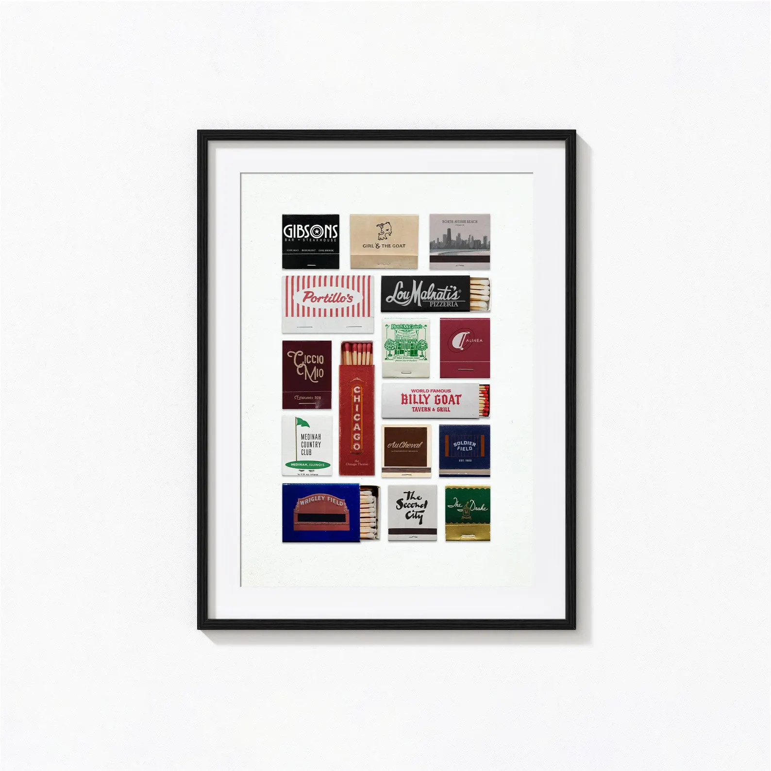 Chicago Vintage Matchbook Collage Print | Retro Bar & Restaurant Decor | Nostalgic Illinois Wall ... | Etsy (US)