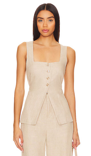 Maya Vest in Natural | Revolve Clothing (Global)