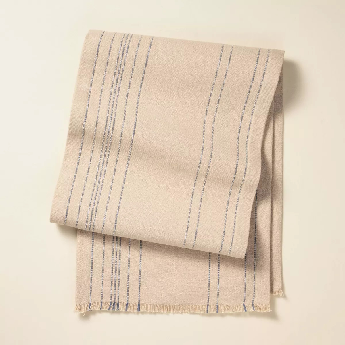 Striped Table Runner Natural/Blue - Hearth & Hand™ with Magnolia | Target