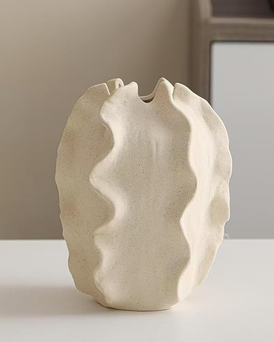 Decorative Creative Frosted White Ceramic Flower Vase, Dried Flower Arrangement, 6 Styles to Choo... | Amazon (US)