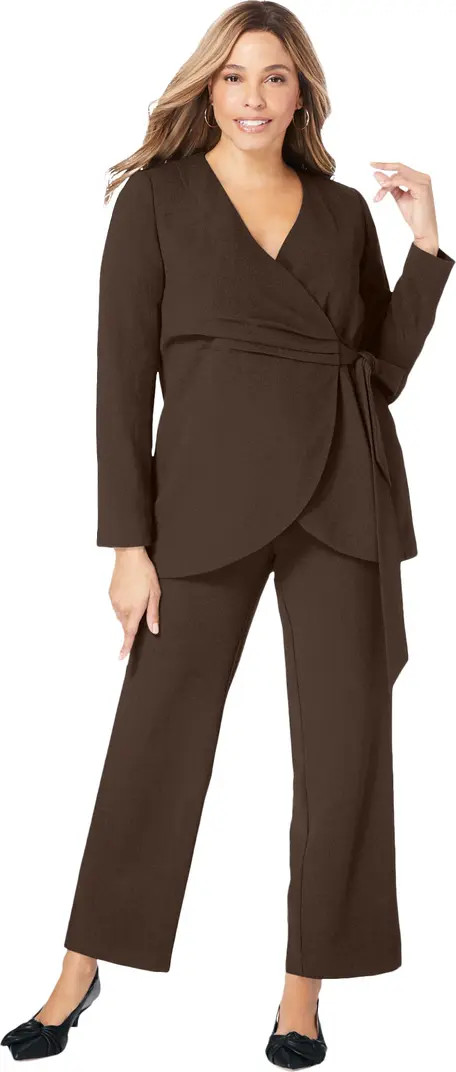 2-Piece Faux Wrap Pantsuit | Nordstrom