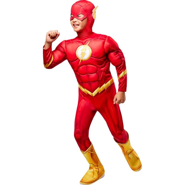 Rubies | Flash Deluxe Kids Costume 1001186 (Multicolor, Size Large), Halloween Costume | Maisonette | Maisonette