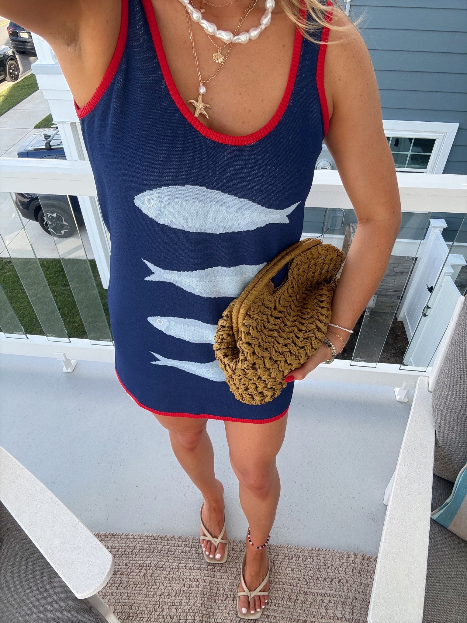 Wearing a medium in the dress!