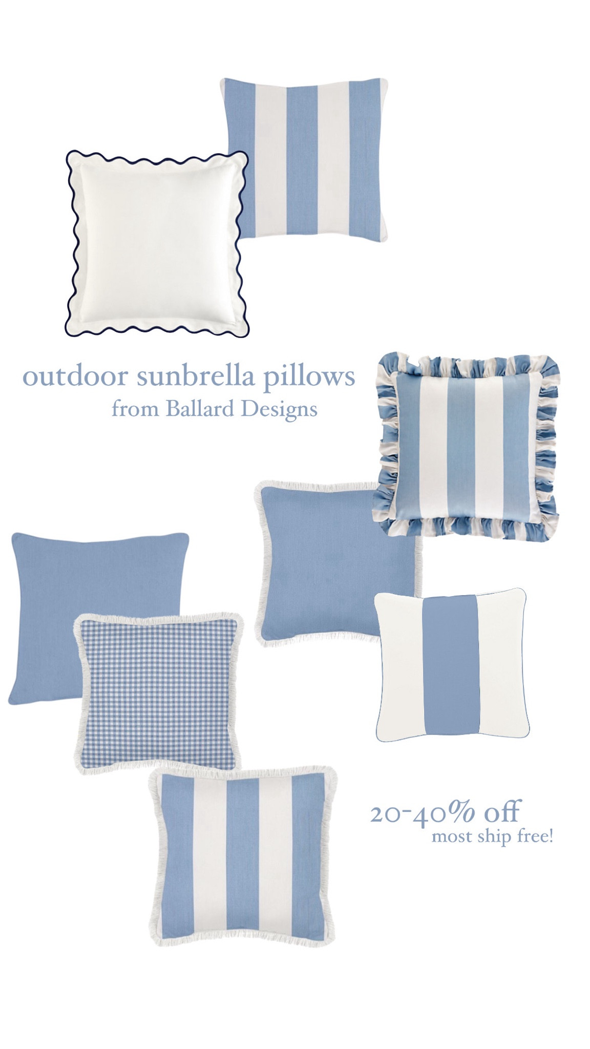 Ballard Designs’ Sunbrella outdoor pillows are all 20-40% off right now — free shipping for most!



#LTKHome #LTKSaleAlert #LTKSeasonal