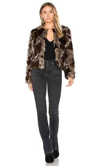 Tularosa Harkin Faux Fur Coat in Multi | Revolve Clothing