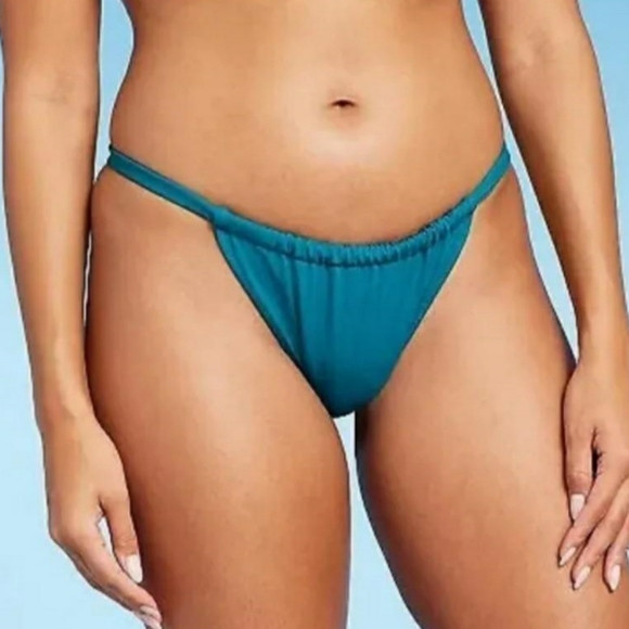 Women's Bikini Bottom Teal Blue Tunneled Ultra High Leg | Poshmark