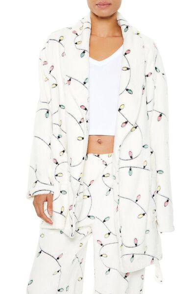 Christmas Lights Tie-Waist Robe | Forever 21