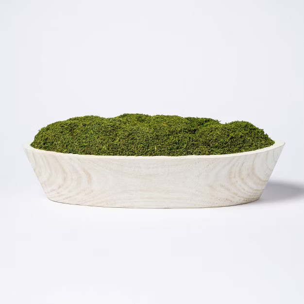5" x 7" Artificial Moss Wood Plant Arrangement - Threshold™ designed with Studio Mc... | Target