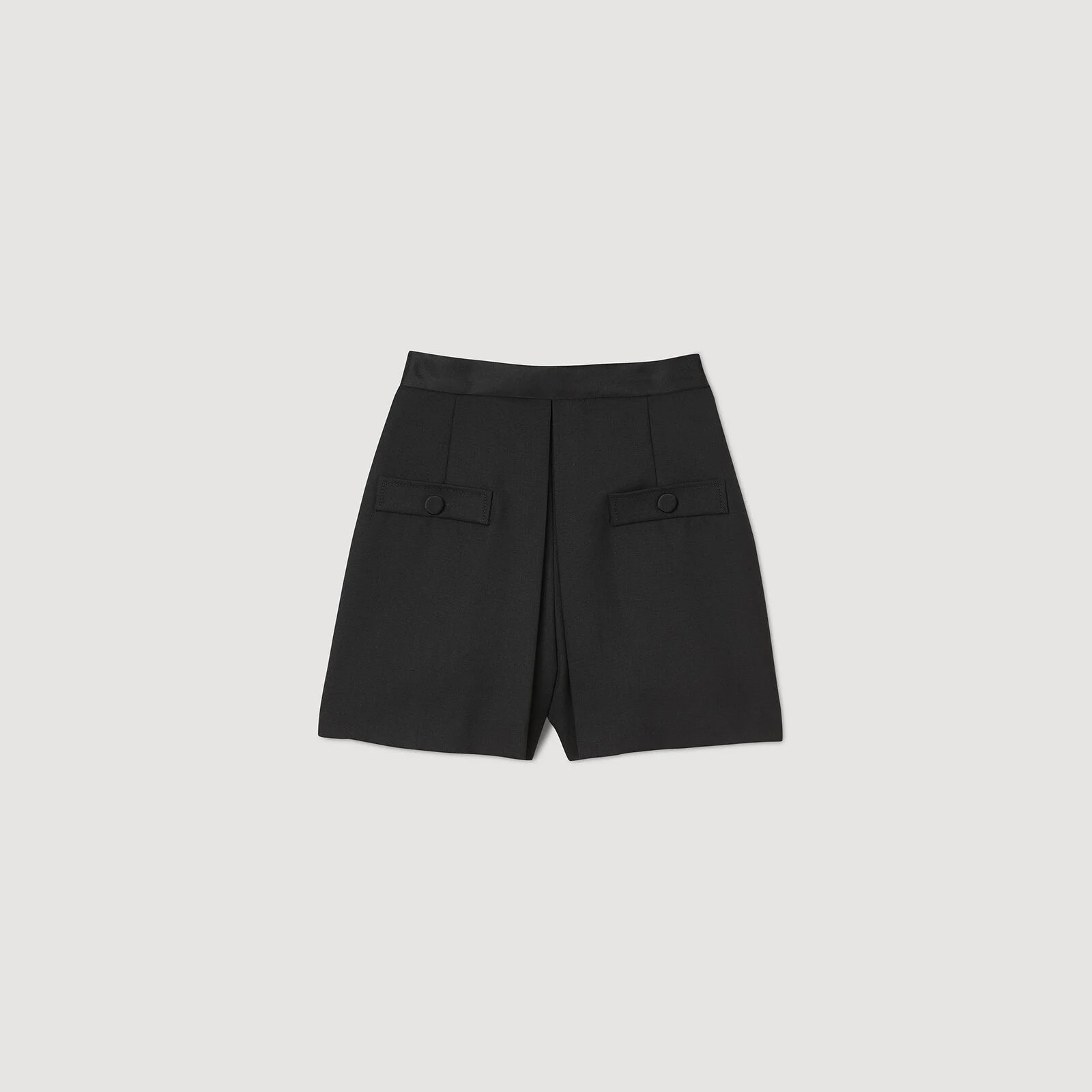 High-waisted shorts with buttons | Sandro US | Sandro-Paris US