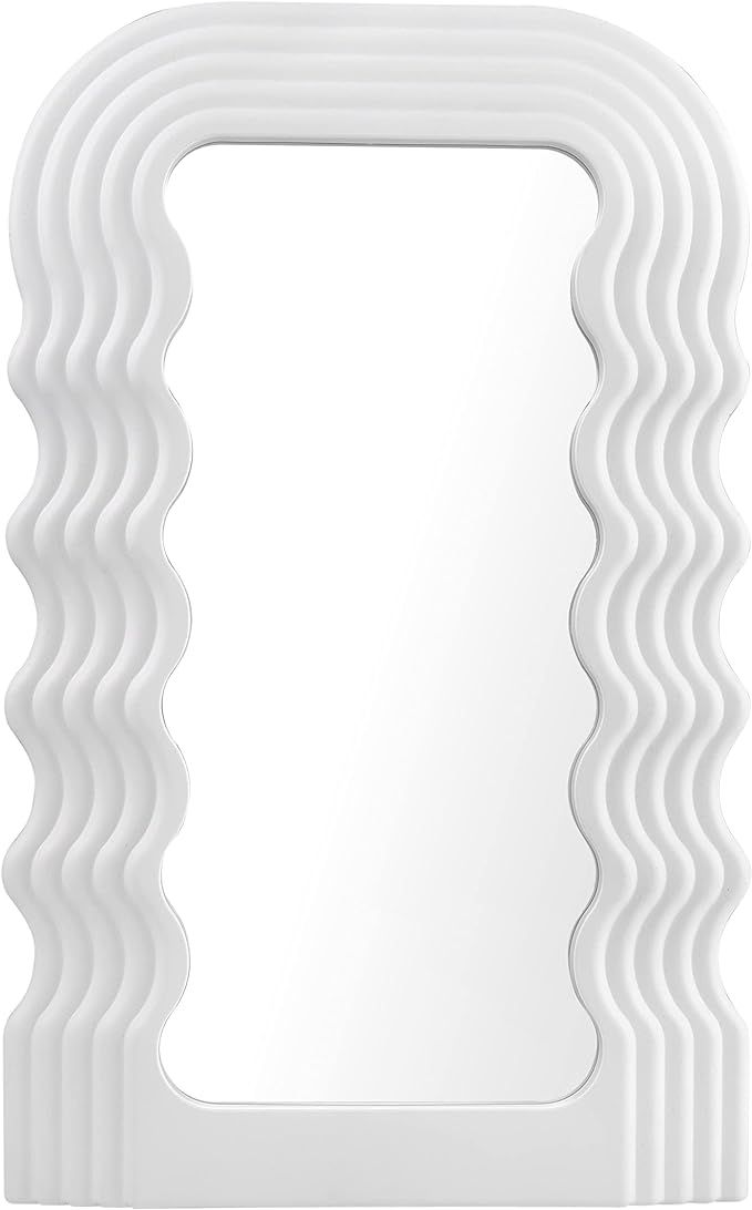 Funerom 16x10 inch Wavy Mirror Aesthetic Mirror Funky Mirror Squiggle Mirror Wave Mirror Rectangl... | Amazon (US)