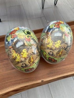Vintage style  Large Nestler Classic Paper Mache Easter Eggs Germany 10’ X 7” | eBay US