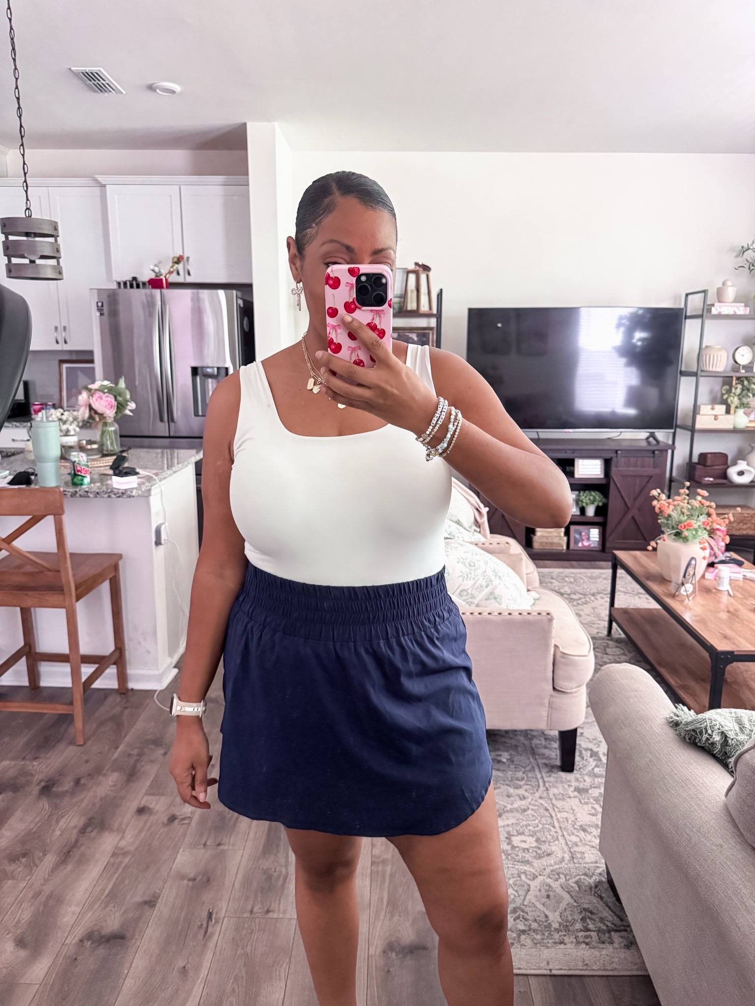 Easy summer ootd. I sized up to xl in the golf skirt.

#LTKootd #LTKSeasonal #LTKMidsize