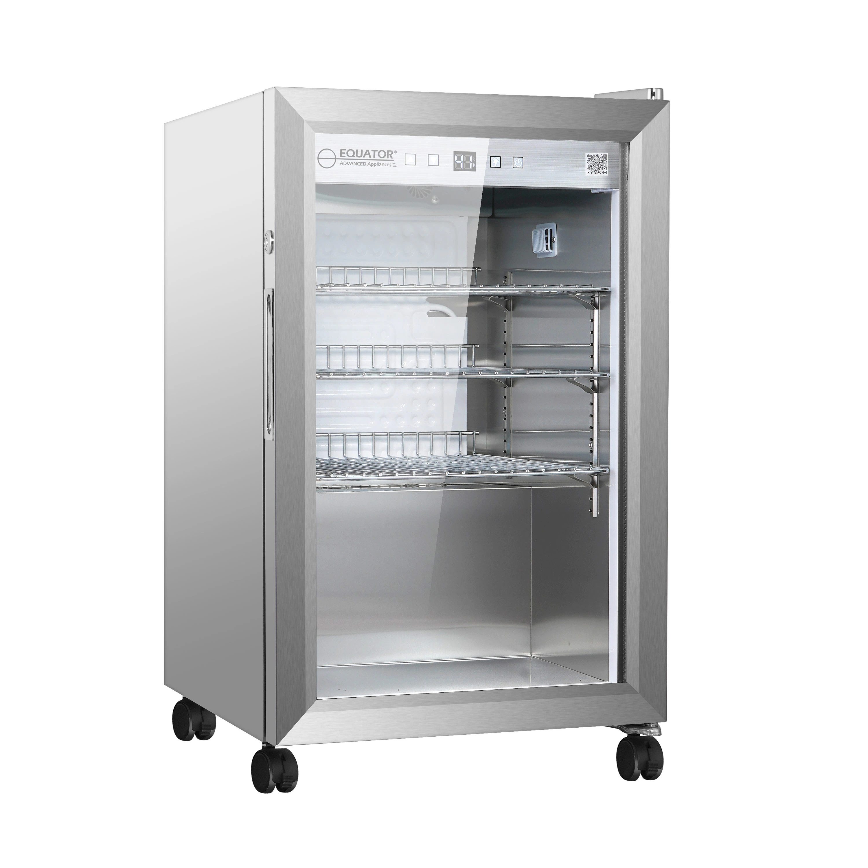 Equator Advanced Appliances 13.5-in W 85 -Can Capacity Stainless Steel Freestanding Indoor or outdoor Beverage Refrigerator with Glass Door one_size | Lowe's