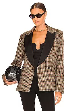 L'Academie Camilo Blazer in Plaid Multi from Revolve.com | Revolve Clothing (Global)