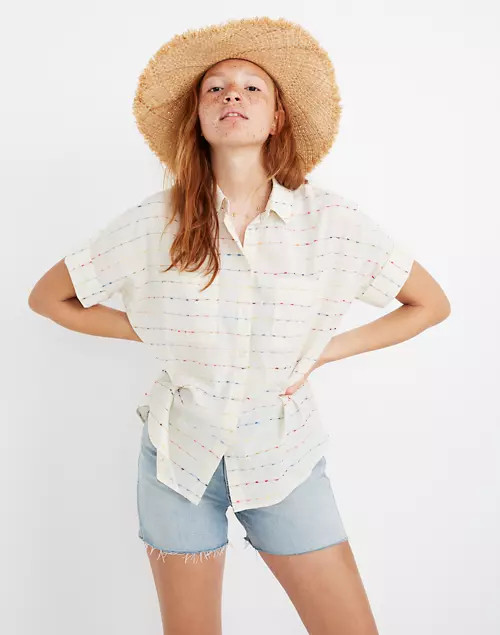 Courier Shirt in Flecked Rainbow Stripe | Madewell