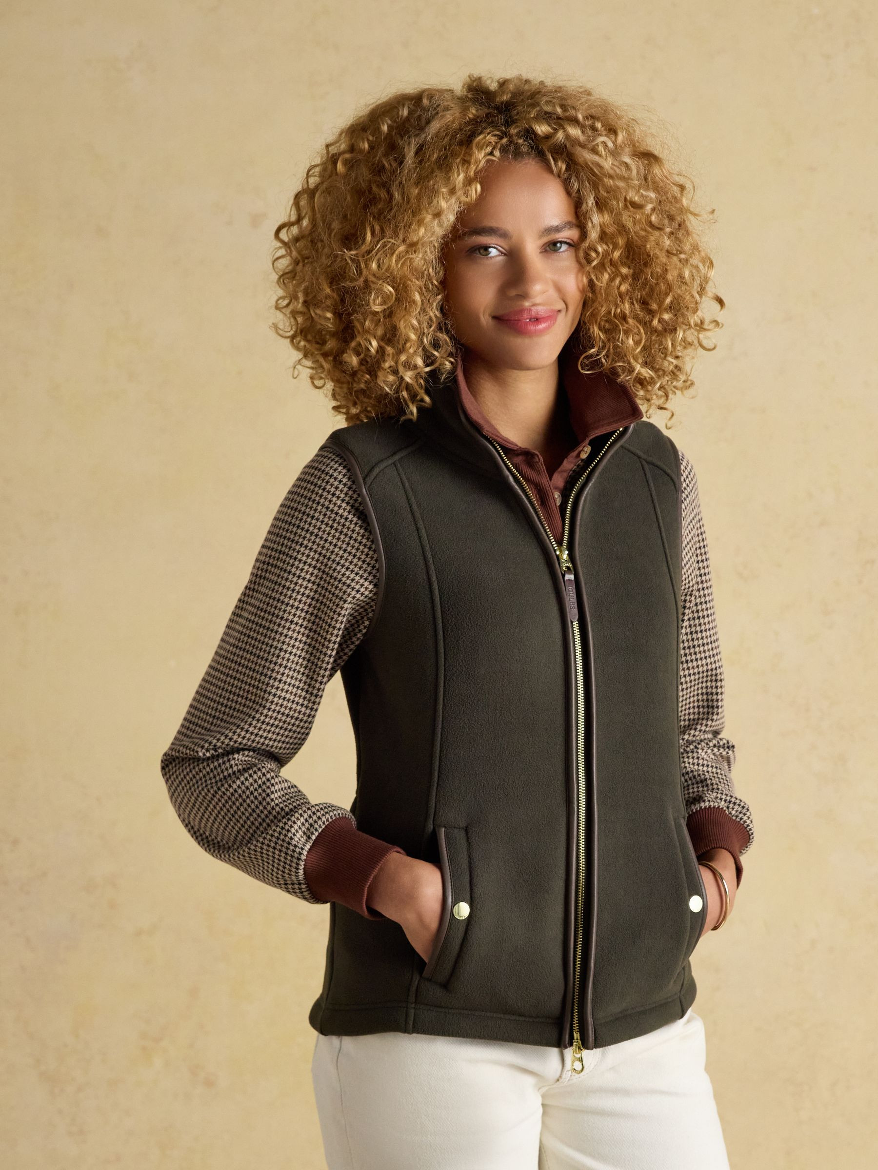 Heritage Green Regular Fleece Gilet | Joules | Joules