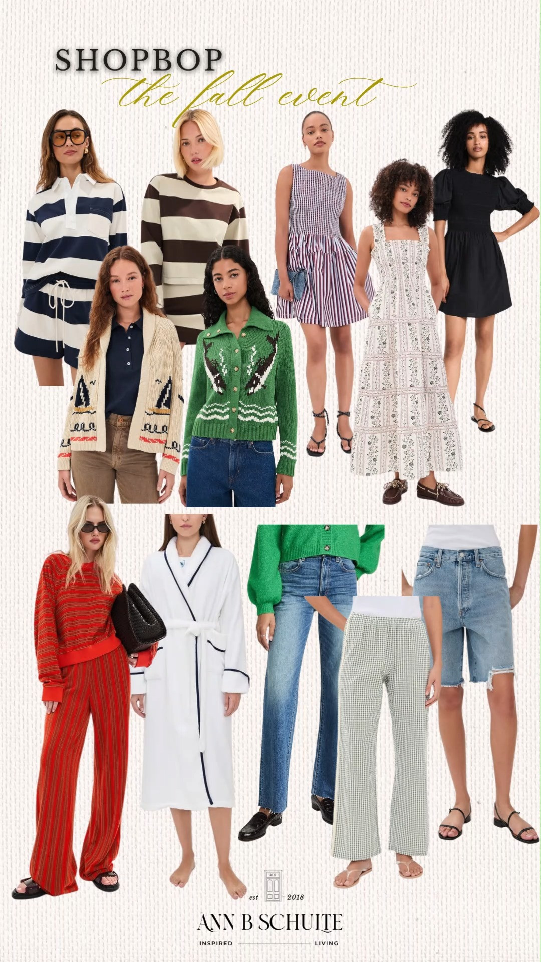 Shopbop’s Fall Event is here, and this edit is full of fun pieces for refreshing your wardrobe for the season. From striped knits and statement cardigans to easy dresses, relaxed pants, and everyday layers, there’s a great mix of playful prints and classic staples. Use code FALL to shop the event and give those saved favorites another look. These are the kind of pieces that make transitioning into fall feel fresh, colorful, and effortless. 🍂🛍️✨
#Shopbop #ShopbopSale #FallEvent #FallFashion #FallStyle #FallFinds #FallWardrobe #AutumnFashion #FashionFinds 

 #LTKootd #LTKSaleAlert