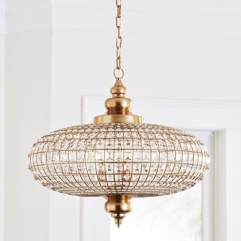 Lucille 3-Light Faceted Crystal Chandelier | Ballard Designs, Inc.