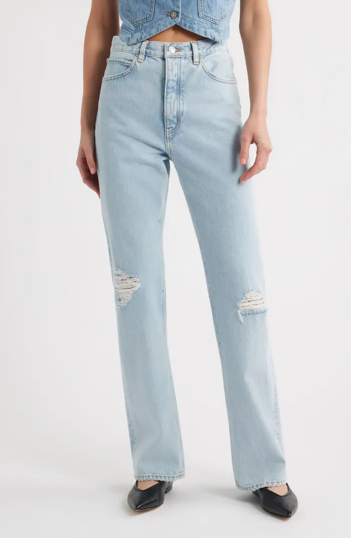 The Vertical High Waist Relaxed Straight Leg Jeans | Nordstrom
