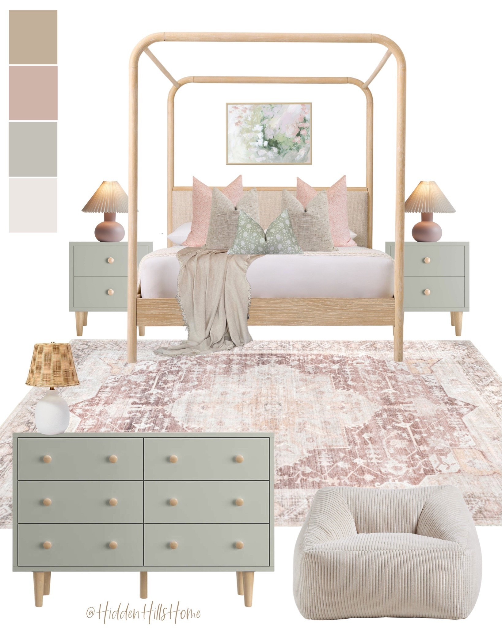 Girls bedroom mood board, pink and sage girls bedroom design ideas, bedroom decor, teen girls bedroom, canopy bed #bedroom #girls

#LTKHome #LTKSaleAlert #LTKKids