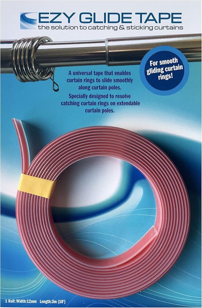 Ezyglide Tape - Stops Curtain Rings catching on Drapery rods 3.0 Meters (10 feet) | Amazon (US)