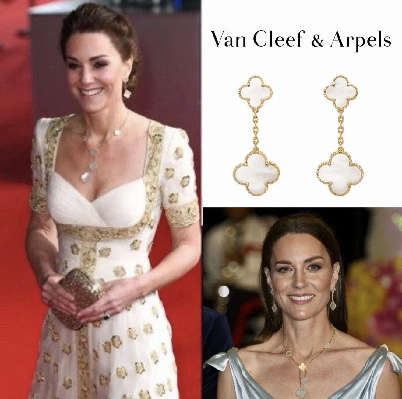 VAN CLEEF & ARPELS Magic Alhambra Earrings Yellow Gold Mother of Pearl 2 Motif | eBay | eBay US