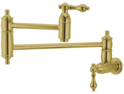 Click for more info about KINGSTON Brass KS3102AL Restoration Pot Filler, 8-1/8" Spout Height, Polished Brass