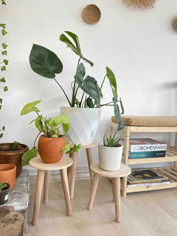 Plant Stand Solid Wood Plant Stands for Indoor Plants Living | Etsy | Etsy (US)