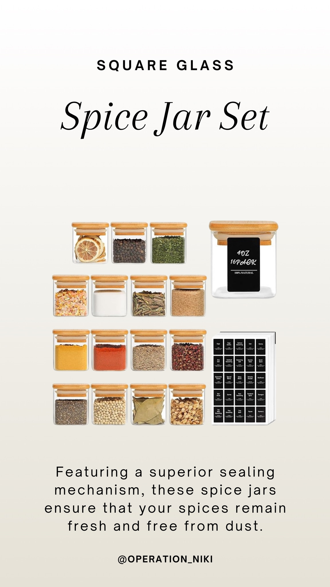 Featuring a superior sealing mechanism, these spice jars ensure that your spices remain fresh and free from dust.

Here are some of my favorites from kitchen essentials to fridge organization! ✨

Follow for more @OPERATION_NIKI on IG, TikTok, & Facebook

sahm, mom essentials, kitchen clean, home appliances, life hack, work from home, cleaning products, home, cleaning inspo, kitchen ideas, stay at home mom, fridge organization, kitchen organizing, kitchen essentials

#LTKHome #LTKFindsUnder50 #LTKFindsUnder100