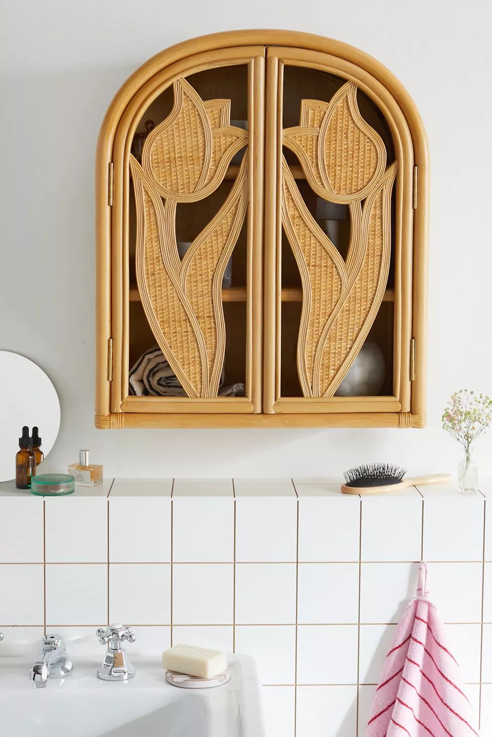 Tulip Rattan Wall Shelf | Urban Outfitters (US and RoW)