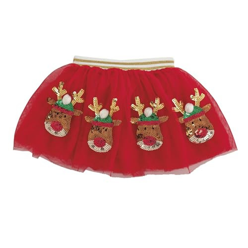 Mud Pie Girls Kids Reindeer Christmas Tutu Red | Amazon (US)