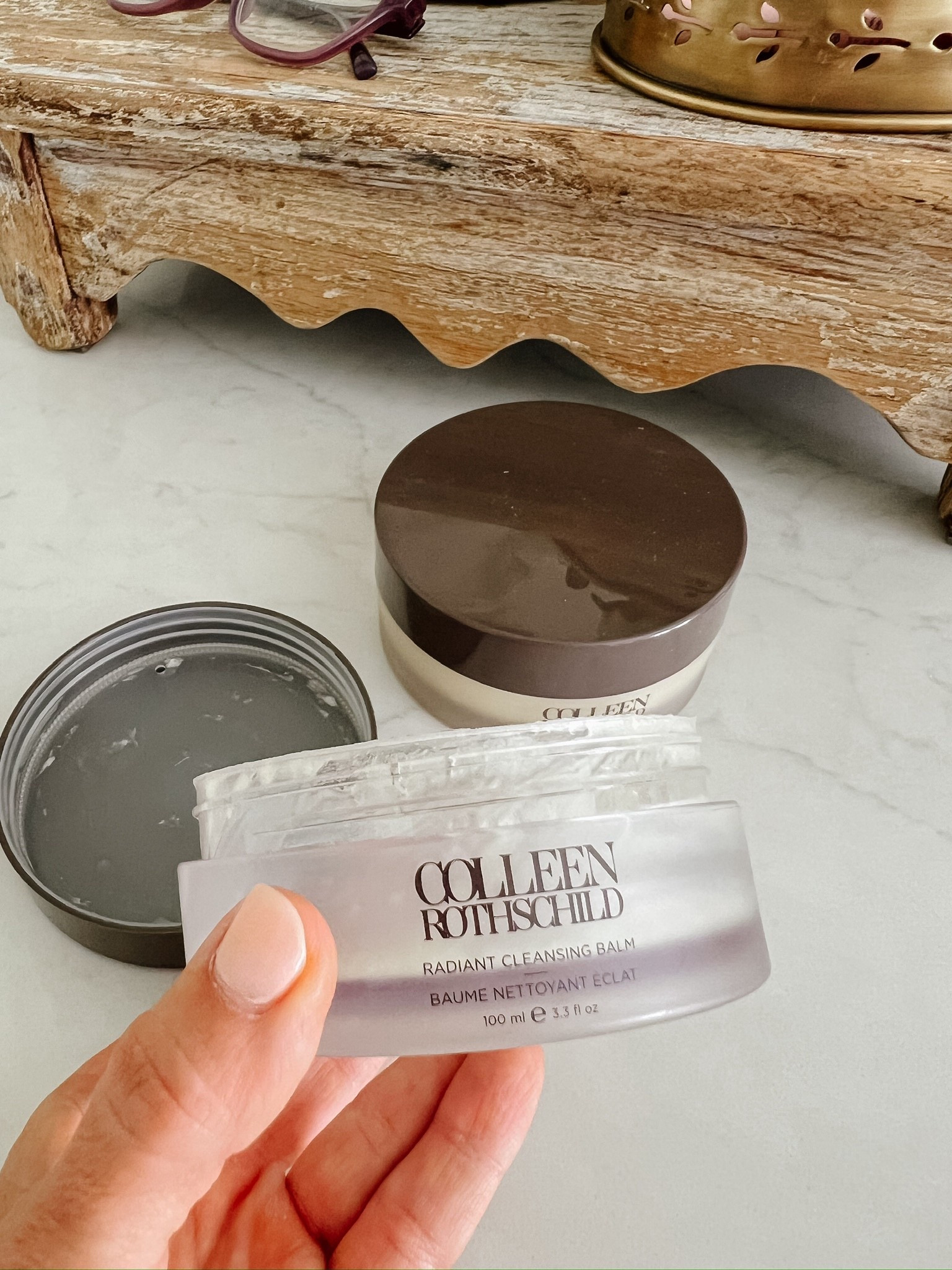 Colleen Rothschild Radiant Cleansing Balm 

This is one of my ride or die products that glides on and dissolves into a luxurious oil that removes impurities and leaves skin feeling soft and supple. I feel like I’m in a spa when I use it! 

#LTKBeauty #LTKmorningroutine #LTKdayinmylife