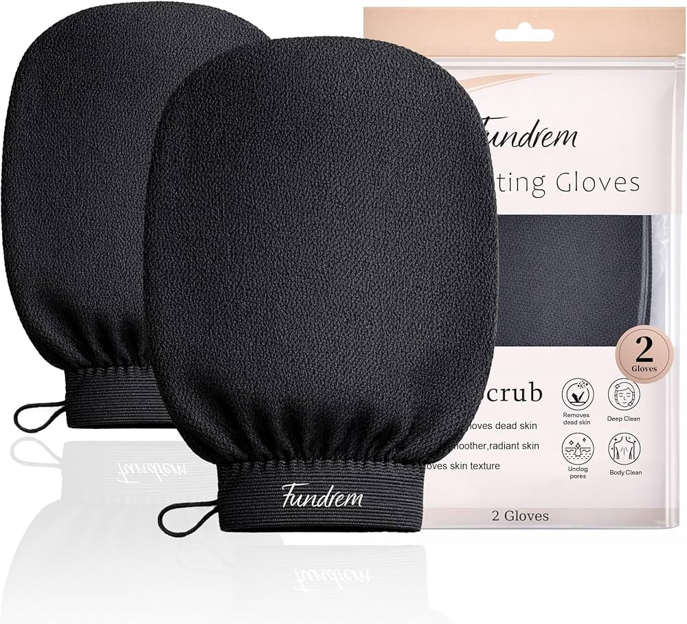 Exfoliating Gloves 2 Pcs, Korean Exfoliating Mitts, Body Scrub for Dead Skin Remover, Exfoliating... | Amazon (US)