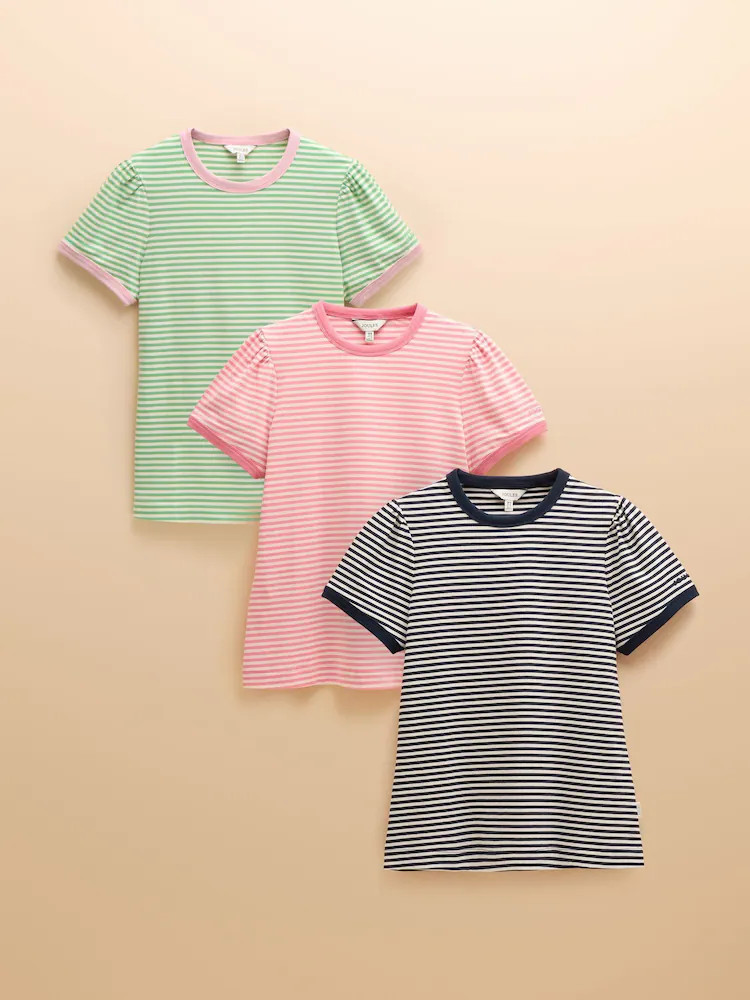 Joules Erin 3 Pack Tops Met Korte Mouwen | Next EU