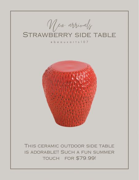 Adorable and viral strawberry side/accent table is now only for only $79.99!!

#LTKsalealert #LTKfindsunder100 #LTKhome