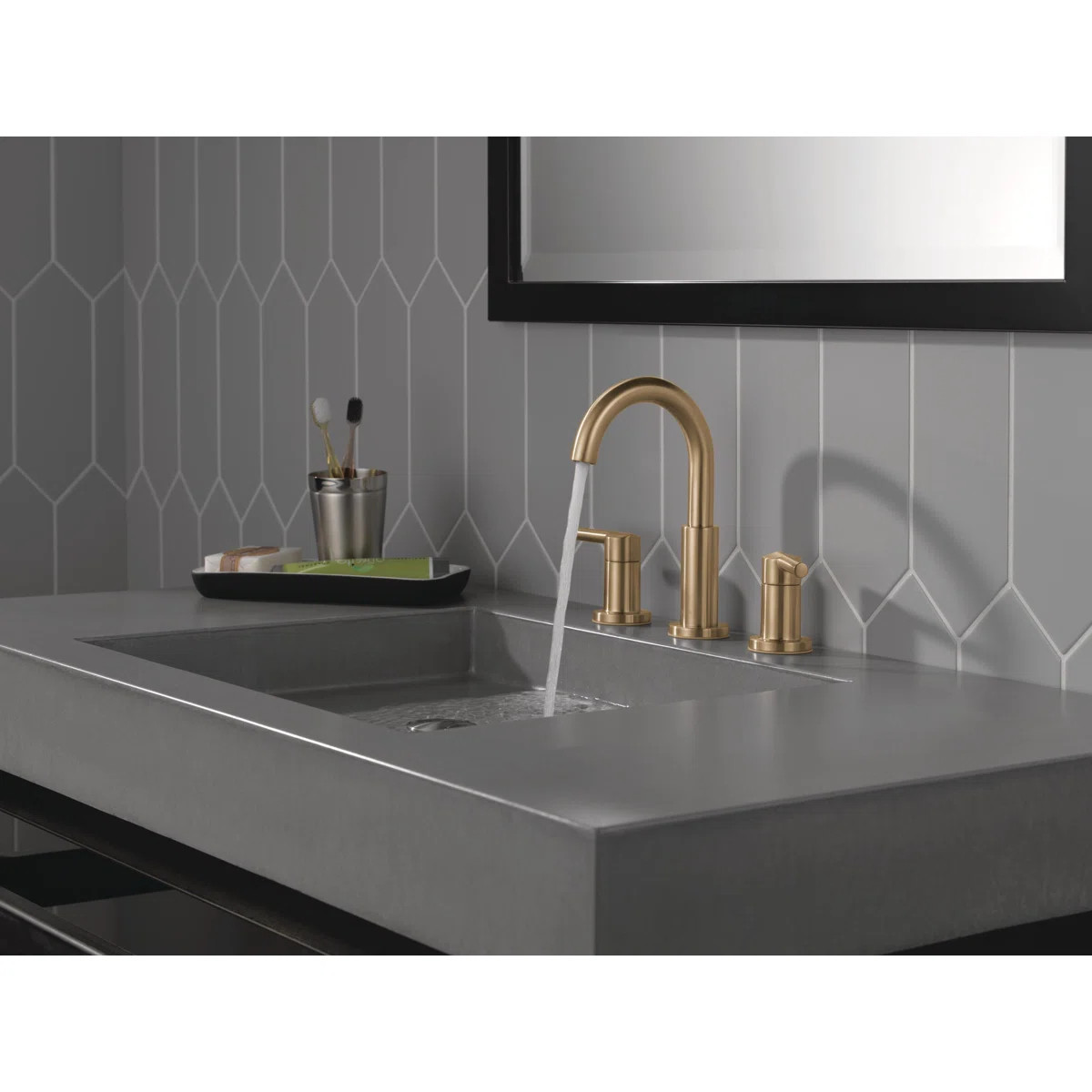 Nicoli Widespread Bathroom Faucet 3 Hole, 2-handle Bathroom Sink Faucet with Drain Assembly 35749... | Wayfair North America