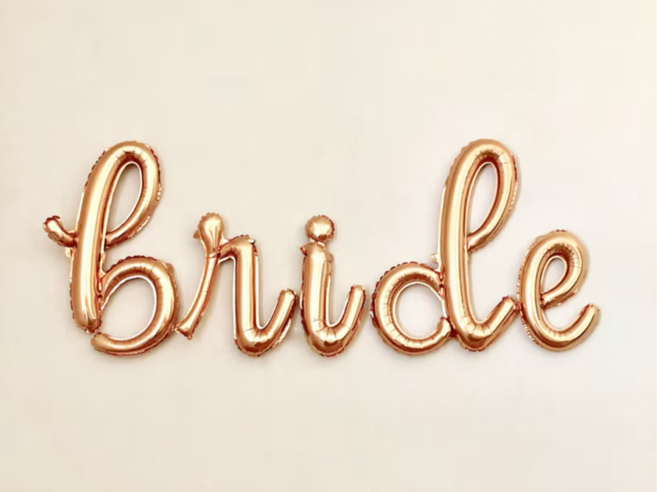 Bride Gold Script Letter Balloons from SweetEscapesbyDebbie

Bridal Shower Decor | Bridal Banner | Bride Gold Banner Decor | Engagement Party | Wedding Balloon | Bachelorette Party | Bridal shower 


#LTKparties #LTKGiftGuide #LTKwedding