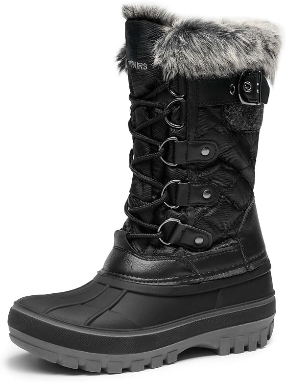 DREAM PAIRS Boys Girls Snow Boots Water-Resistant Outdoor Warm Cozy Anti-Slip Mid Calf Faux Fur L... | Amazon (US)