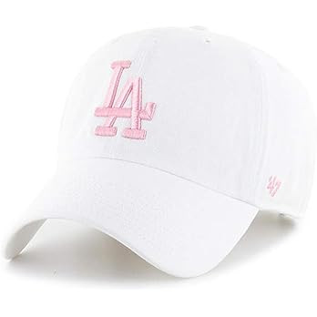 47 Brand Los Angeles LA Dodgers Clean Up Adjustable Hat - White/Pink, Unisex, Adult - MLB Basebal... | Amazon (US)