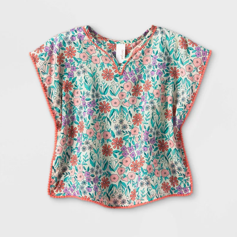 Toddler Girls' Floral Caftan Cover Up - Cat & Jack™ | Target