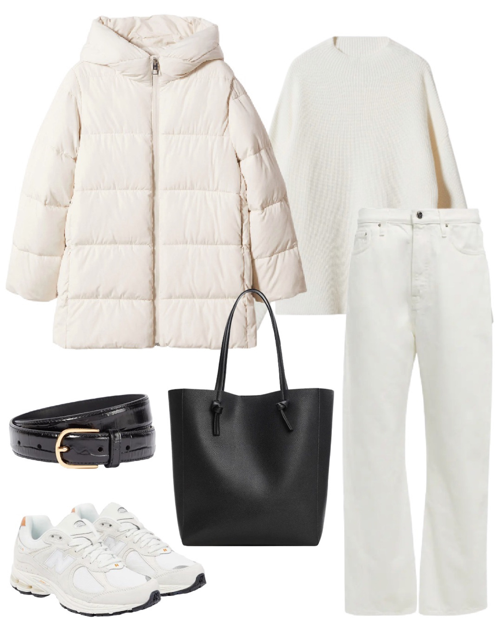 Casual cream and white for a wintery day 🤍

#whitepuffercoat #whitesweater #winteroutfitinspo #winteroutfits

#LTKstyletip #LTKSeasonal