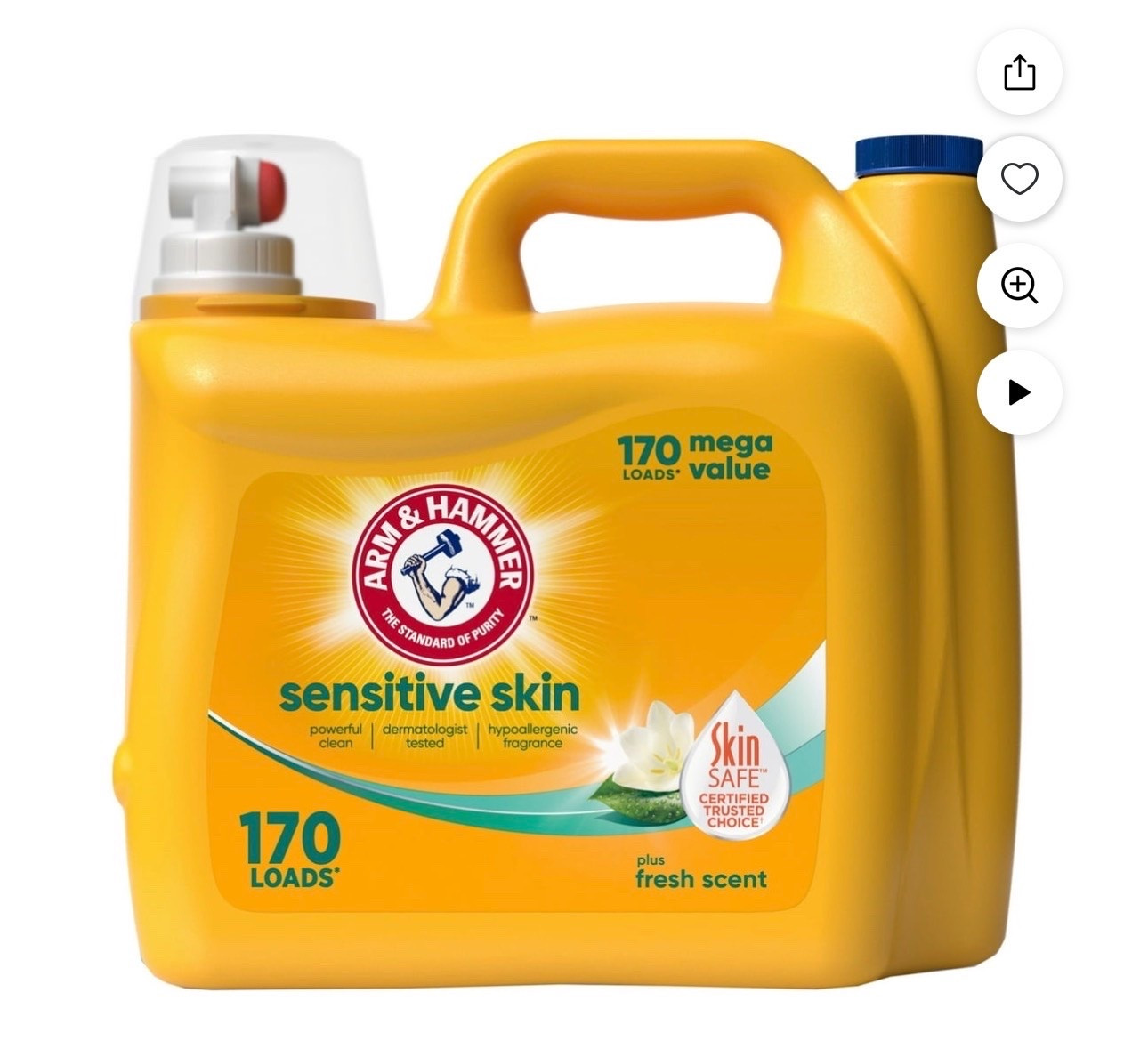ARM & HAMMER Sensitive Skin Plus Fresh Scent, 170 Loads Liquid Laundry Detergent, 170 fl oz

#LTKmomlife #LTKHome #LTKdayinmylife