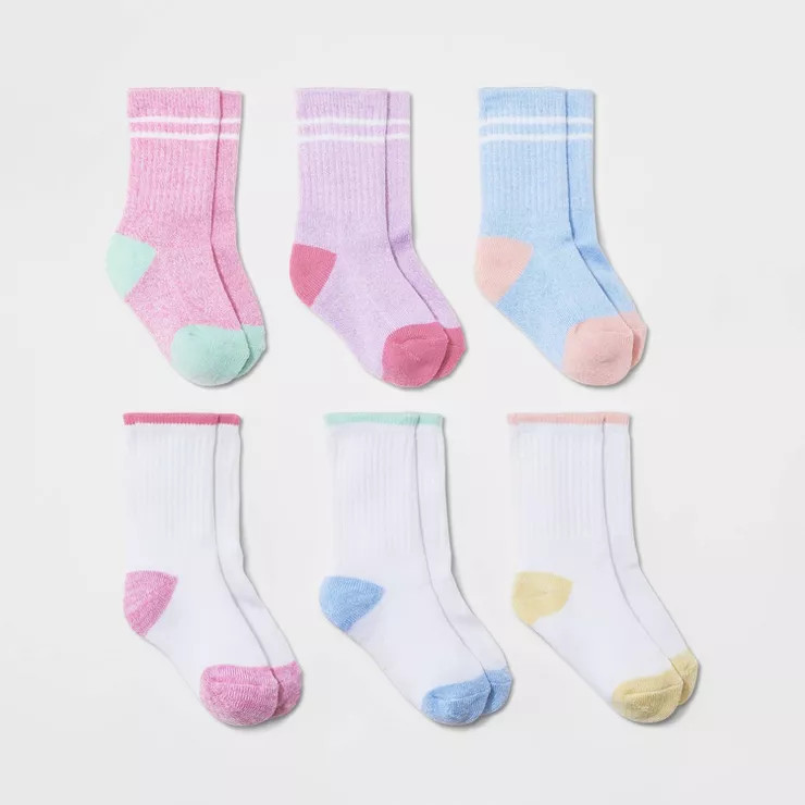 Toddler Girls' Striped Athletic Socks - Cat & Jack™ | Target