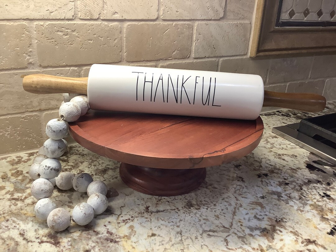 Rae Dunn 'thankful' Rolling Pin | Ceramic With Wood Handles - Etsy | Etsy (US)