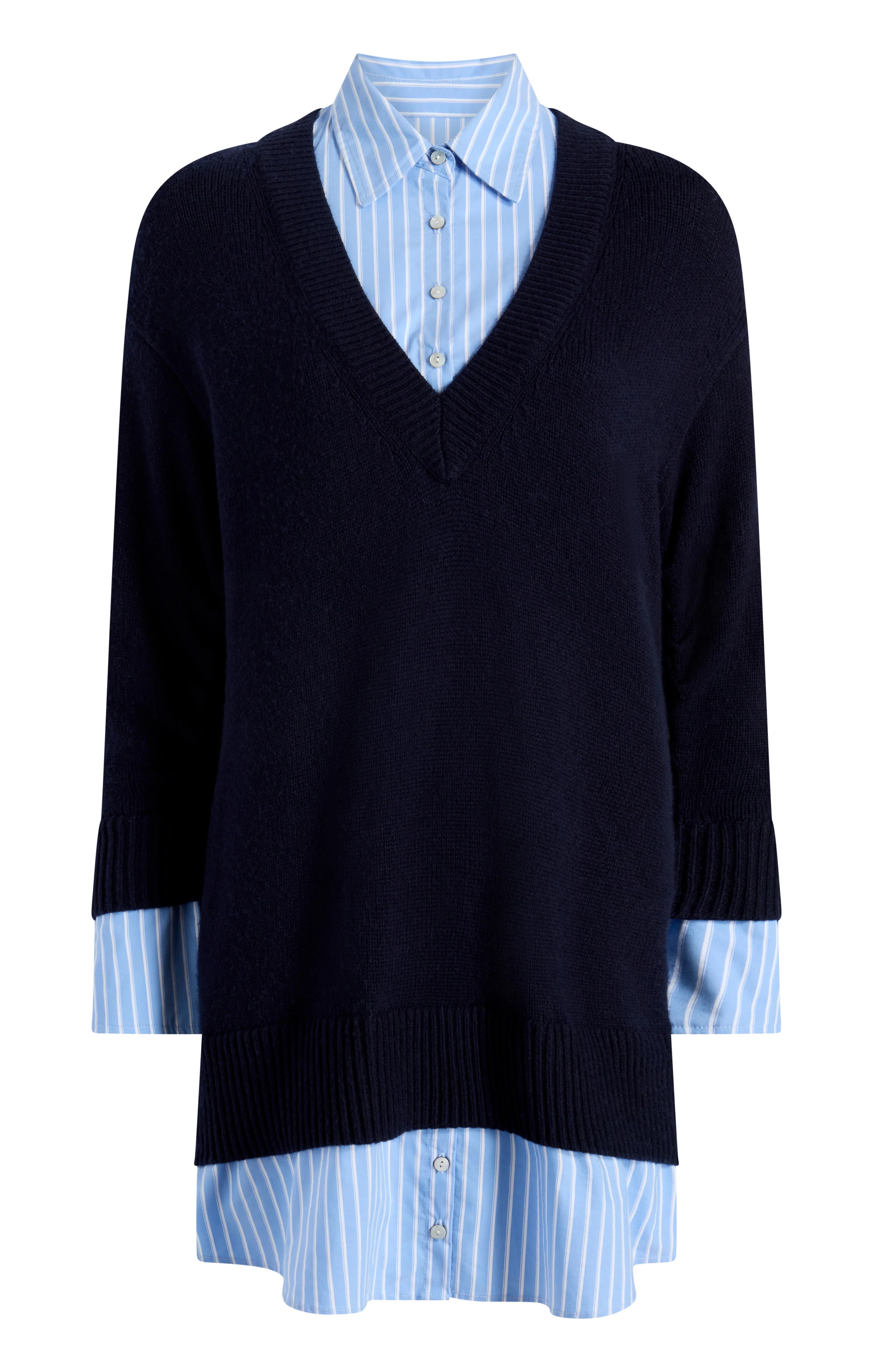 Deep V Remie Stripe Santina Dress | Cinq à Sept