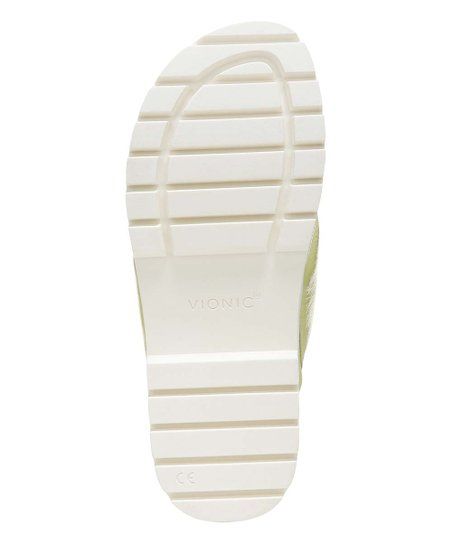 Vionic Pale Lime Crinkle Vesta Patent Leather Sandal - Women | Zulily